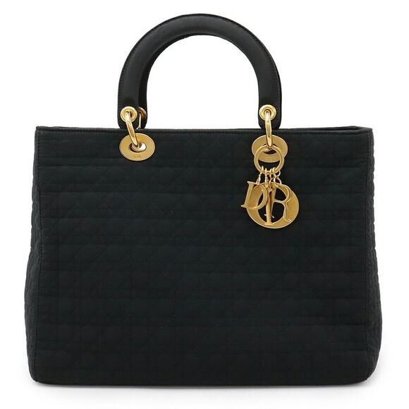 Dior Lady Dior Nylon Tote Bag Black - Picture 1 of 8
